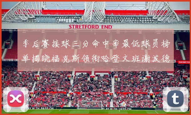 季后赛接球三分命中率最低球员榜单揭晓福克斯领衔哈登文班谢泼德紧随其后